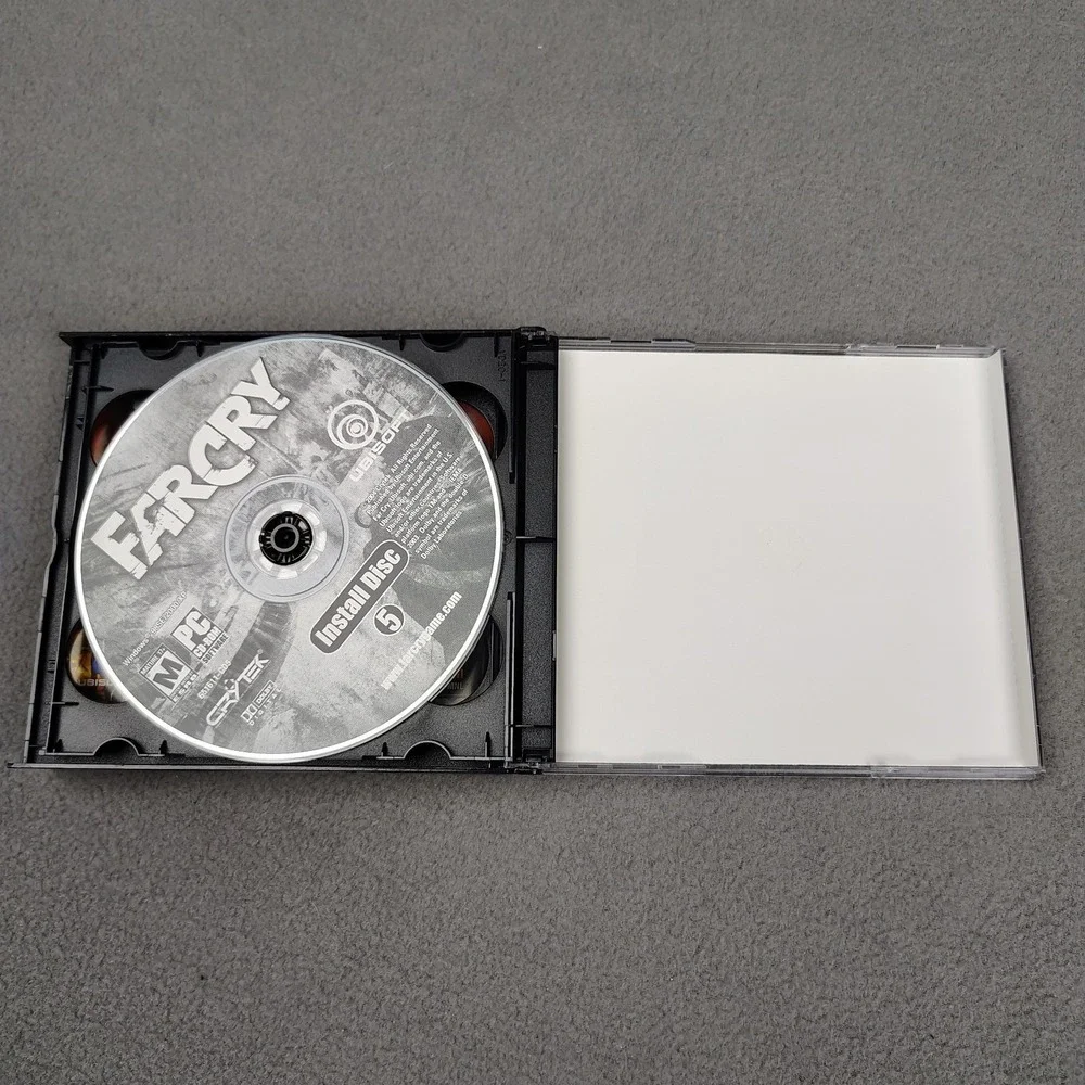 Far Cry 1 Ubisoft PC Game CD-ROM Set 5 Disc (2004) Vintage Gaming Mature Shooter